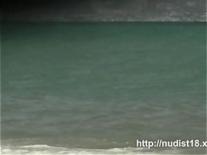 naturist beach hidden cam shoots bare babes sunbathing