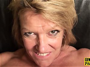 big-chested mature brit slaves before cuminmouth